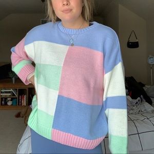 super fun colorblocked sweater!
